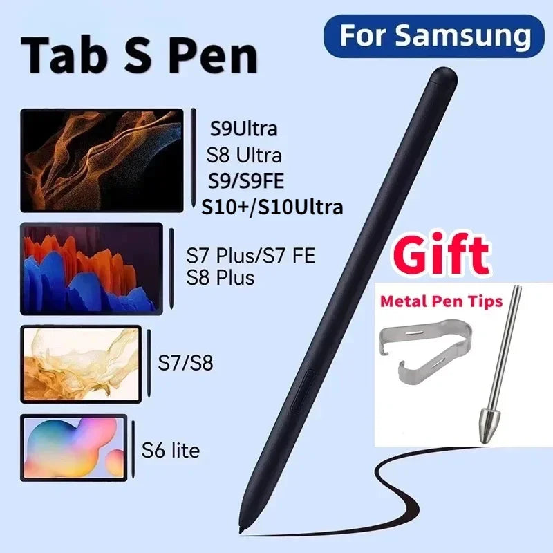 Metal Pen tips  Tablet Pen Stylusfor Samsung Galaxy Tablet Tab S8  S9 S9FE S7 FE S6 Lite S7+ S8+ Touch Pen Without Bluetooth