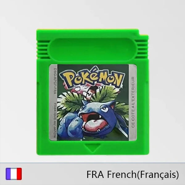 GBC Game Cartridge 16-Bit Video Game Console Card Pokemon Series Red Yellow Blue Crystal Gold Silver French Language