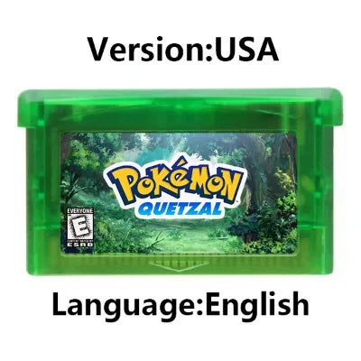 GBA Game Cartridge 32 Bit Video Game Console Card Pokemon Series Crown Clover Unbound Quetzal Glazed Gaia