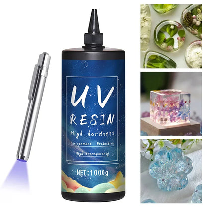 UV Resin Glue for DIY Jewelry, Epoxy Resin and UV Lamp High Transparency Fast Drying High Hardness, 20g, 50g, 100g, 250g, 1000g