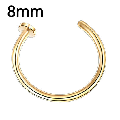 Fake Piercing Nose Ring Hoop Septum Non Piercing Nose Clip Rock HipHoop Stainless Steel Magnet Fashion Punk Body Women Jewelry