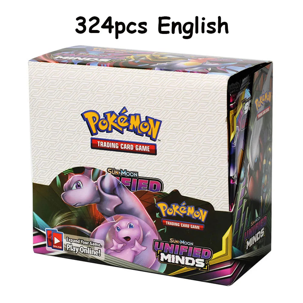 Newest 324Pcs Pokemon Cards Sun & Moon XY Evolutions Pokemon Booster Box Collectible Tradiner Card Game toy for children