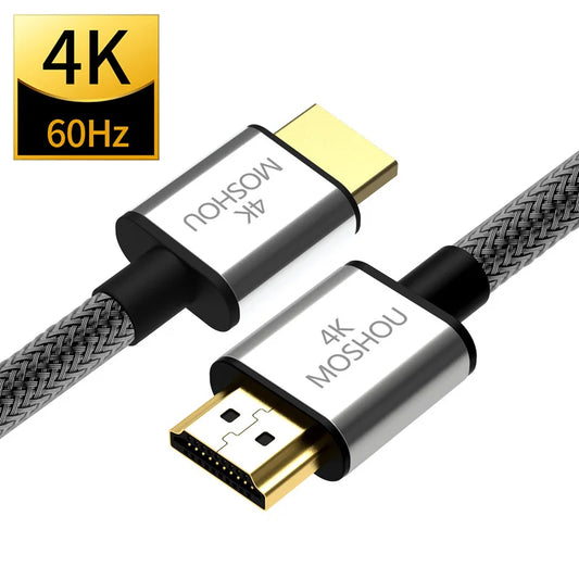 HDMI-compatible 4K 2.0b 2.0 Cables MOSHOU 4K@60Hz HDR ARC Video male to male for Apple TV PS4 NS Projector Amplifier