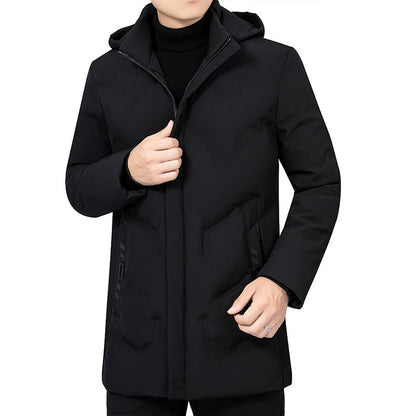 Casual middle-aged dad men's cotton coat men's winter jacket