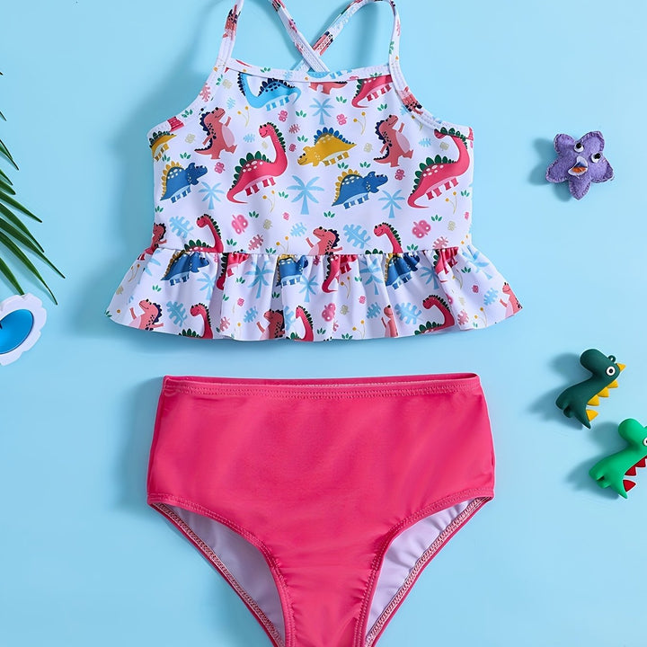 Costume da bagno 2 pezzi Dino &amp; Ice Cream per bambine