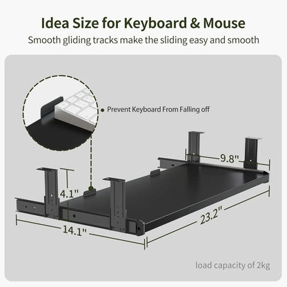 55'' Height Adjustable Electric Standing Desk with Keyboard Tray, Home Office Desk Computer Workstation with Storage Shelf,