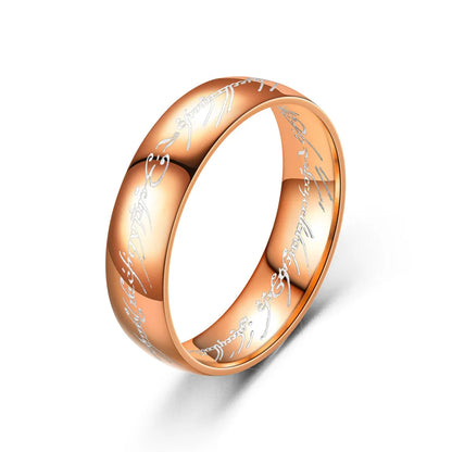 Lord of the one Rings King of the ring Movie Ring with same ring Magic3D Inside and outside engraved print Sanskrit Spanish RING