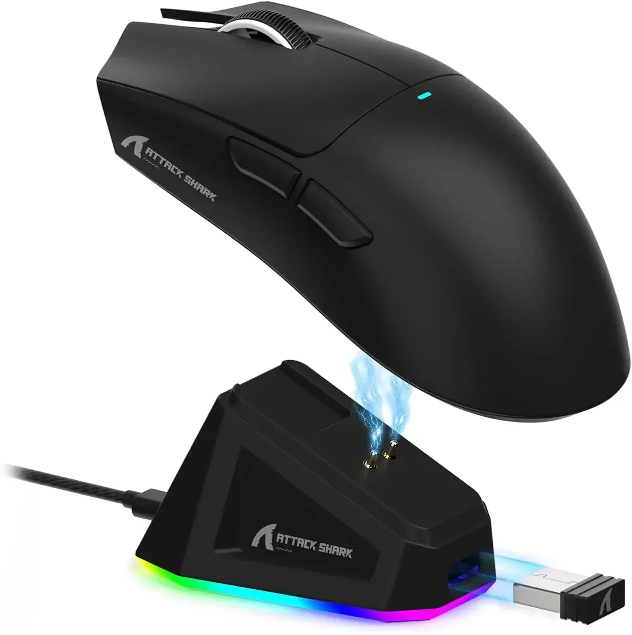 ATTACK SHARK X11 Three-mode Wireless Lightweight Gaming Mouse, Sensor PAW3311 RGB Charging Dock Computer Mouse Gamer Accessories