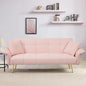 Futon Sofa Bed Couch, Couches Bed with Mattress, Loveseat Sleeper, Adjustable Arms & Backrest, Small Modern Love Sofa