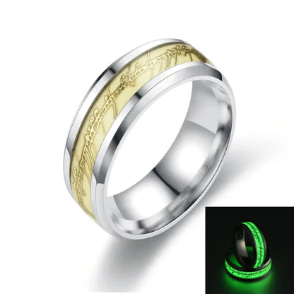 Lord of the one Rings King of the ring Movie Ring with same ring Magic3D Inside and outside engraved print Sanskrit Spanish RING