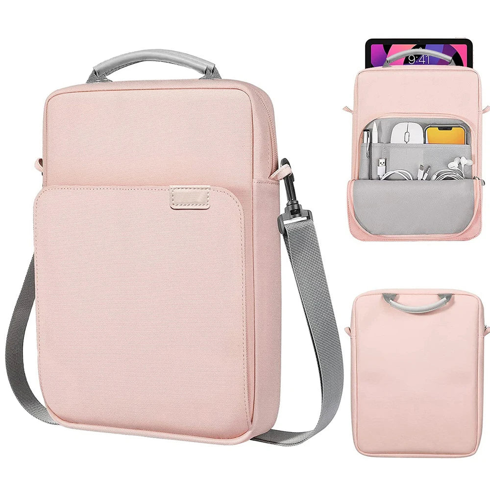 Tablet Shoulder Sleeve Bag For IPad air pro 12.9" , IPad Air 10.9" Surface Go 3/2 Galaxy Tab A 10,Laptop Pouch Handbag Birefcase