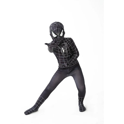 Superhero Spiderman Costume Bodysuit for Kids Spandex Zentai Halloween Spider Man Cosplay Jumpsuit 3D Style