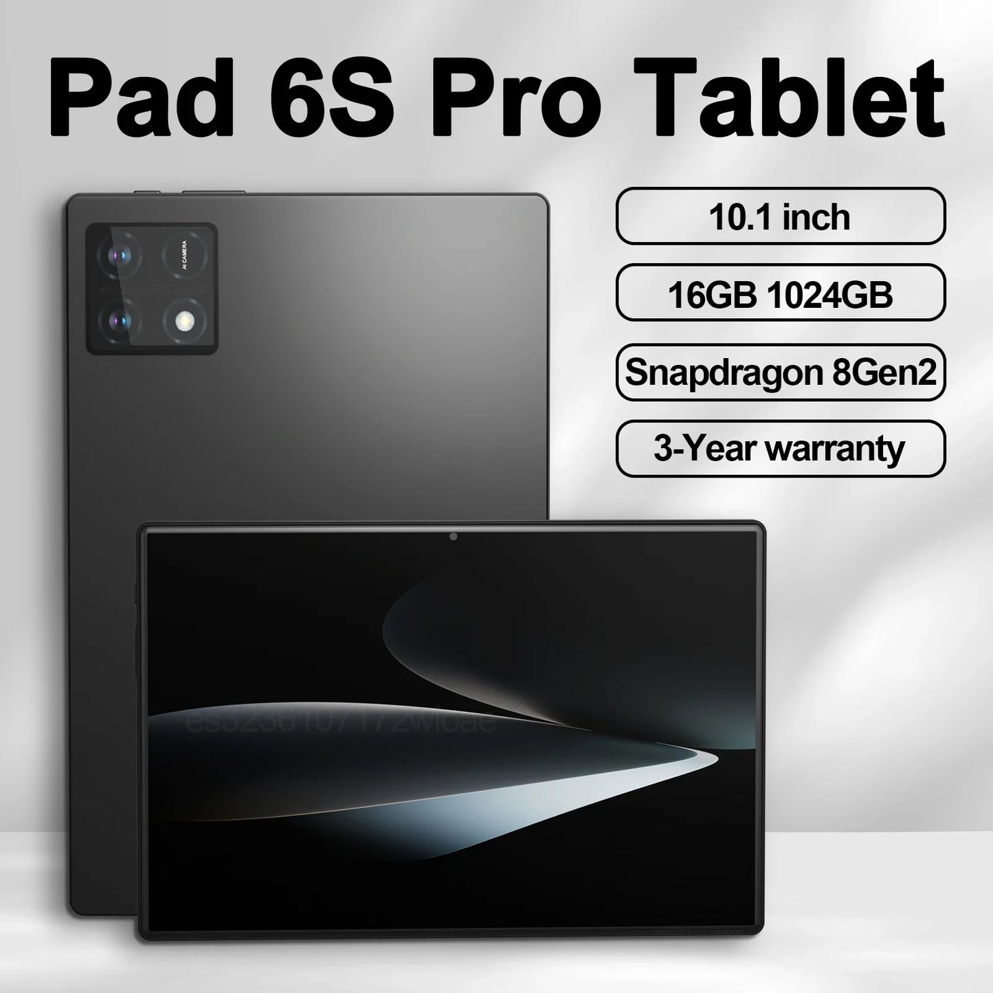 Original Pad 6S Pro Tablet 10.1 inch Android 14 Snapdragon 8gen2 Global 16GB+1024GB 10000mah 5G Dual SIM WIFI  HD Full Screen