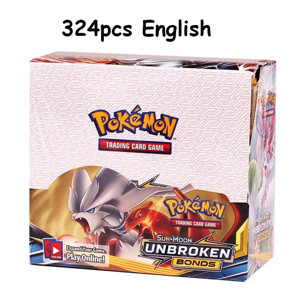 Newest 324Pcs Pokemon Cards Sun & Moon XY Evolutions Pokemon Booster Box Collectible Tradiner Card Game toy for children