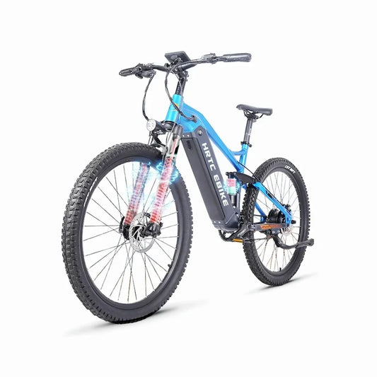 New 26-inch mountain electric bike soft tail bike 1000W48V17AH hydraulic brakes rear-wheel drive hidden lithium battery 50km/h