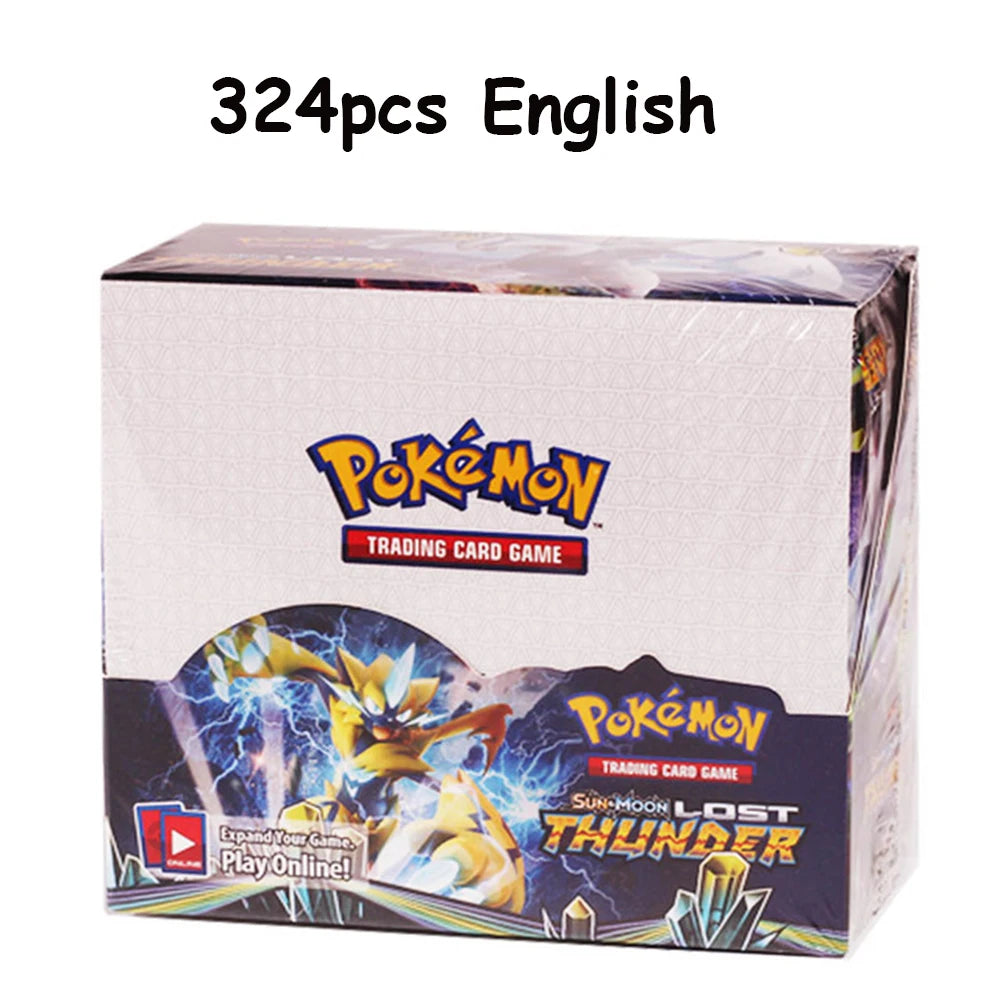 Newest 324Pcs Pokemon Cards Sun & Moon XY Evolutions Pokemon Booster Box Collectible Tradiner Card Game toy for children