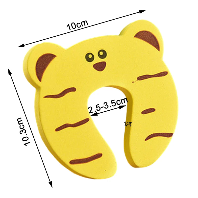 5Pcs/Lot  Baby Safety For Newborn Furniture Protection Card Door Stopper Security Cute Animal Care Child Lock Finger Protector