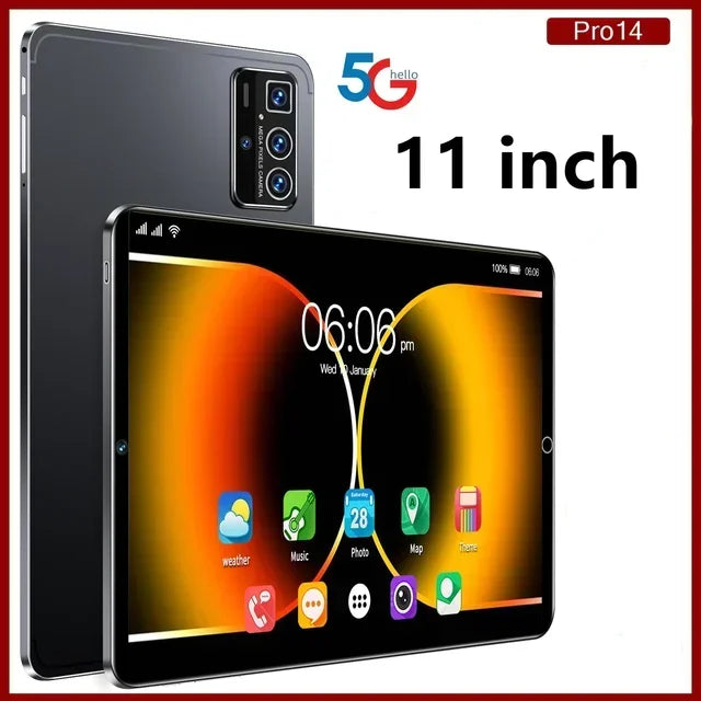 2024Global Edition New 14Pro and Tab14 11-inch Tablet Android13 16GB/512GB Dual SIM Dual Standby  WPS GPS Bluetooth5.0 5G Tablet