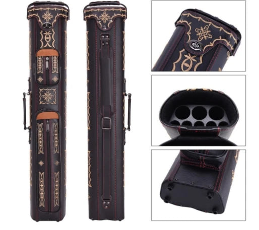 Embroider Style Superior Quality 3B5S Wholesale Soft Billiard Pool Cue Bag / Pool Cue Carrying Case