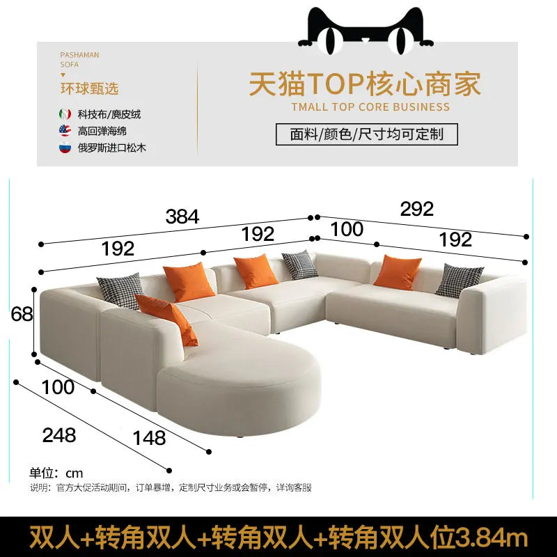 Corner Sectional Sofa Nordic Modern White Living Room Sofas Lazy Floor Salasy Sofas Muebles Elegantes Modernos Home Furniture