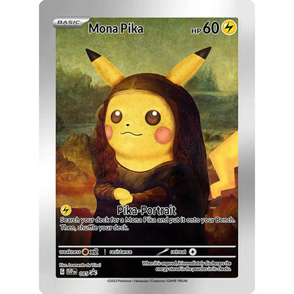 Set Pokemon Van Gogh Museum Pikachu Collection Cards DIY Pokemon Classic Single Card Game Anime Self Made Cards Gift Toys