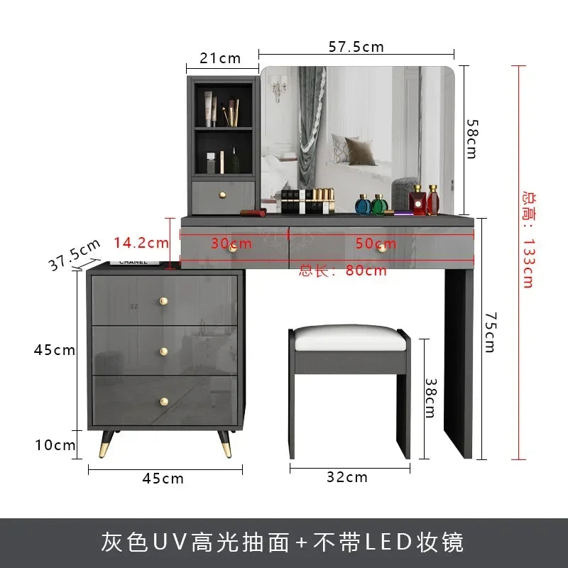 Nordic Container Dressing Table Mirror Chair Organizer Multifunctional Dressing Table Furniture Penteadeira Sofa For Living Room