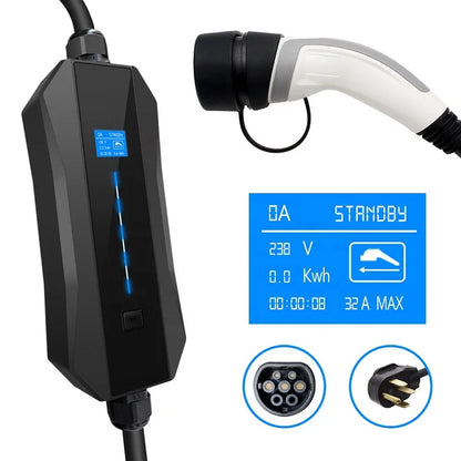 portable 7.4KW 32A CEE type 2 electric car chademo ccs ev charger