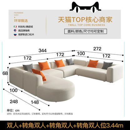 Corner Sectional Sofa Nordic Modern White Living Room Sofas Lazy Floor Salasy Sofas Muebles Elegantes Modernos Home Furniture