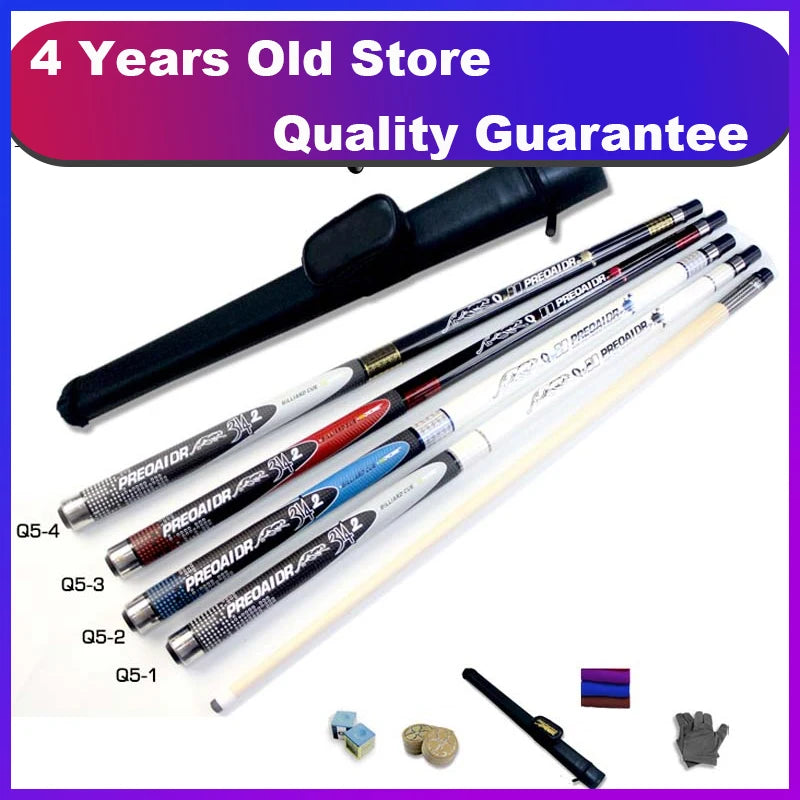 New PREOAIDR Billiard Pool Cues Stick 11.5mm 13mm Tip 4 Colors Options with Pool Cue Case 2018