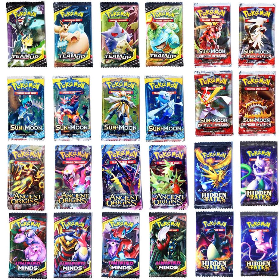 Newest 324Pcs Pokemon Cards Sun & Moon XY Evolutions Pokemon Booster Box Collectible Tradiner Card Game toy for children