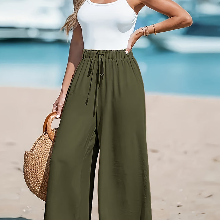 Pantaloni  a gamba larga con coulisse
