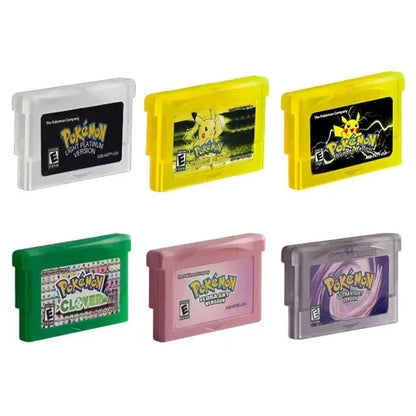 GBA Game Cartridge 32 Bit Video Game Console Card Pokemon Light Platinum Lighting Yellow Flora Sky Clover High Quality Shell