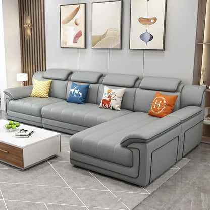 European Glamour Living Room Sofas Filler Individual L Shape Lounge Sofa Modular Nordic Lazy Divani Da Soggiorno Home Furniture