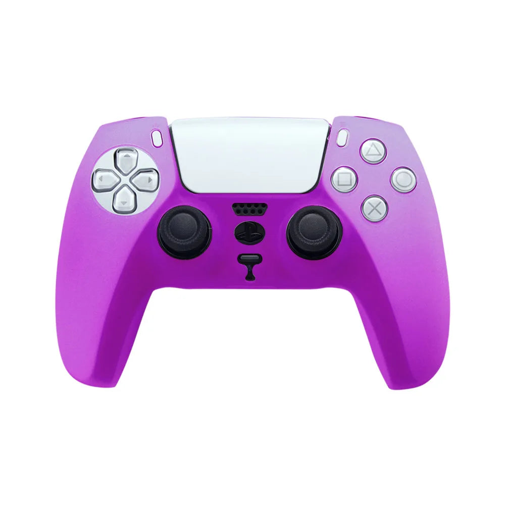 Silicone Case Controller Skin Gamepad Joystick Solid Color Protection Cover Plastic Housing Shell For Sony Playstation 5 PS5