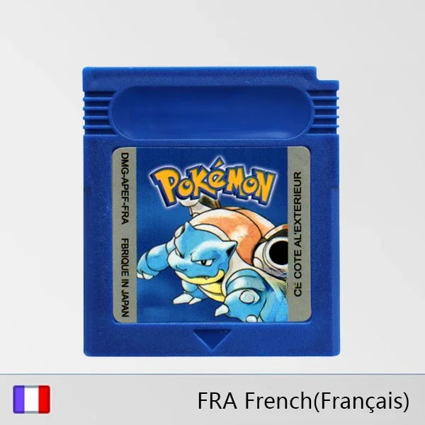 GBC Game Cartridge 16-Bit Video Game Console Card Pokemon Series Red Yellow Blue Crystal Gold Silver French Language