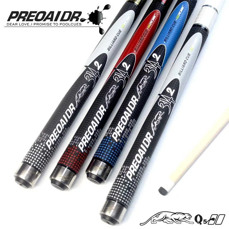 New PREOAIDR Billiard Pool Cues Stick 11.5mm 13mm Tip 4 Colors Options with Pool Cue Case 2018