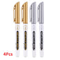 Metallic 1-4Pcs  Waterproof Permanent Marker Pens for DIY Epoxy Resin Mold Gold Silver Color Drawing Supplies Craft Marker Pen