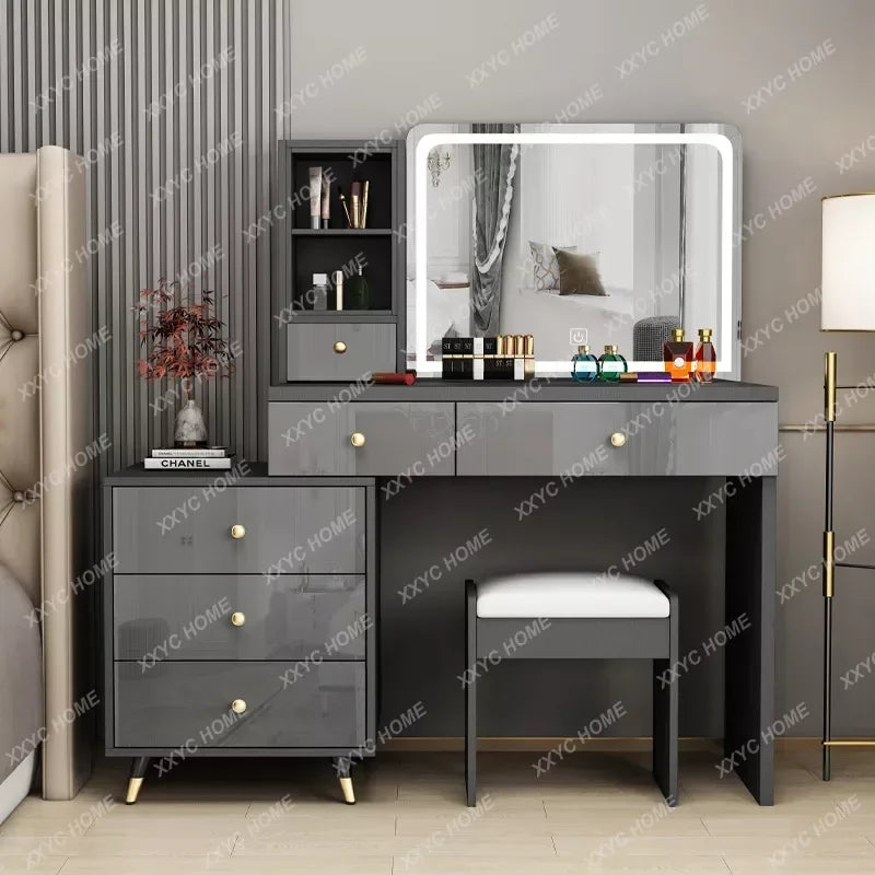 Nordic Container Dressing Table Mirror Chair Organizer Multifunctional Dressing Table Furniture Penteadeira Sofa For Living Room