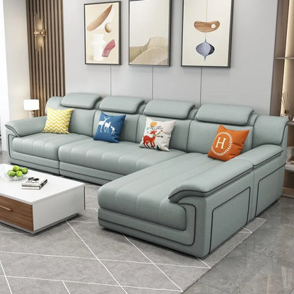 European Glamour Living Room Sofas Filler Individual L Shape Lounge Sofa Modular Nordic Lazy Divani Da Soggiorno Home Furniture