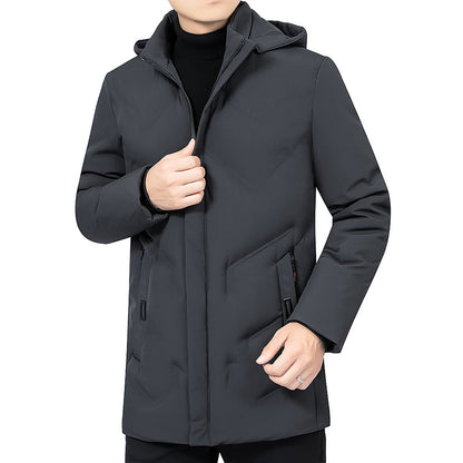 Casual middle-aged dad men's cotton coat men's winter jacket