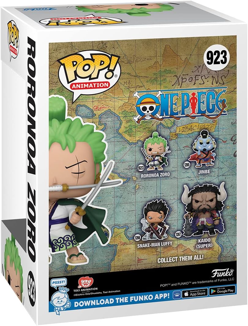 Funko Pop! Animation: One Piece - Roronoa Zoro - Collectible Vinyl Figure - Gift Idea - Official Merchandise - Toys for Children and Adults - Anime Fans 