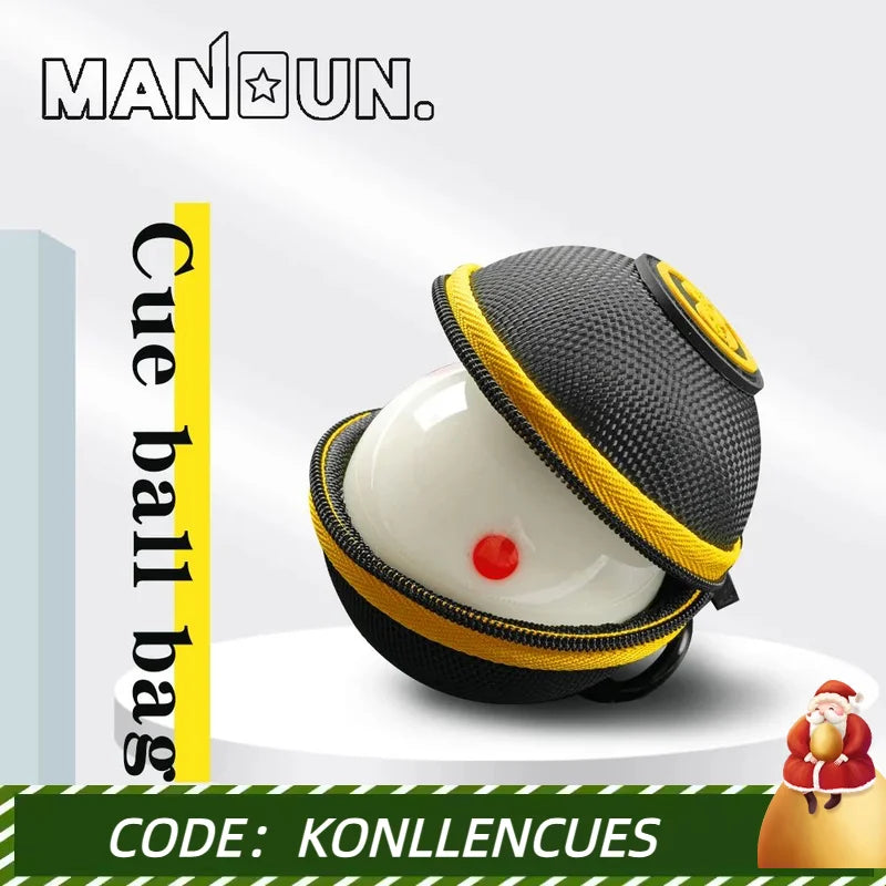 MANDUN-Clip-on Cue Ball Case, Nylon Fleece Material, Premium Billiard Balls Holder, Pool Training Balls Case