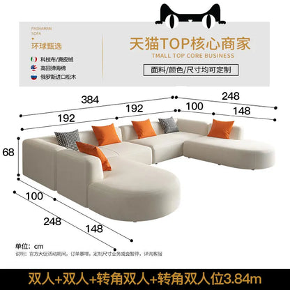 Corner Sectional Sofa Nordic Modern White Living Room Sofas Lazy Floor Salasy Sofas Muebles Elegantes Modernos Home Furniture