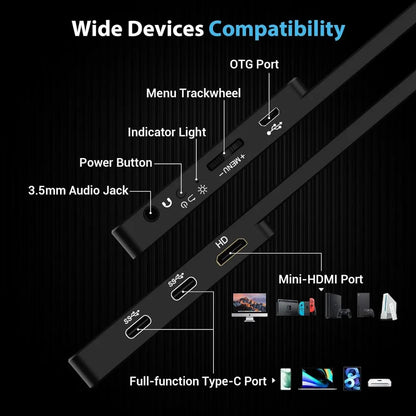 Portable Monitor 4K, 15.6'' 3840x2160 UHD USB-C HDMI Laptop Monitor, 100% Adobe RGB HDR FreeSync External Computer Display