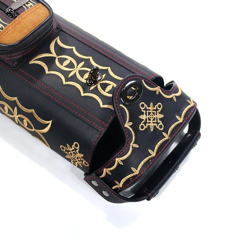 Embroider Style Superior Quality 3B5S Wholesale Soft Billiard Pool Cue Bag / Pool Cue Carrying Case