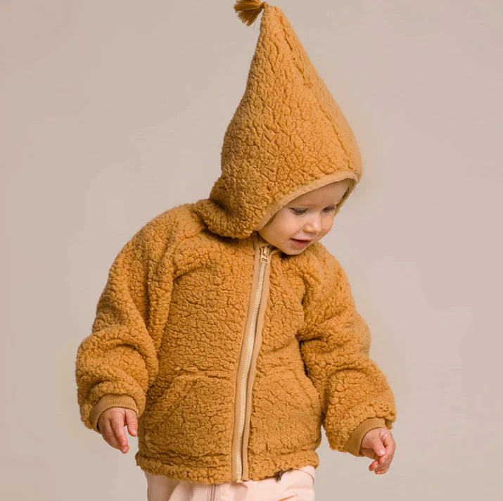 Warm Polar Fleece Pointed Hat Plush Coat