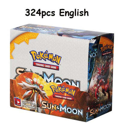 Newest 324Pcs Pokemon Cards Sun & Moon XY Evolutions Pokemon Booster Box Collectible Tradiner Card Game toy for children