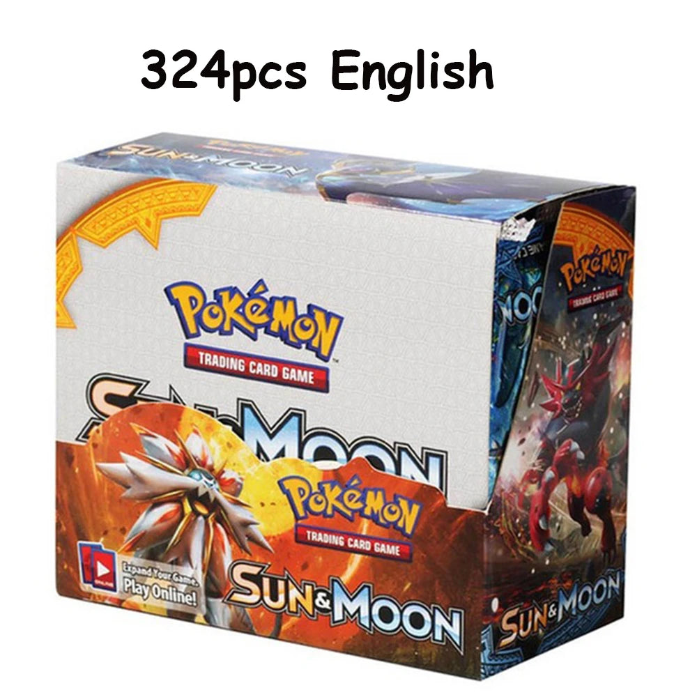 Newest 324Pcs Pokemon Cards Sun & Moon XY Evolutions Pokemon Booster Box Collectible Tradiner Card Game toy for children