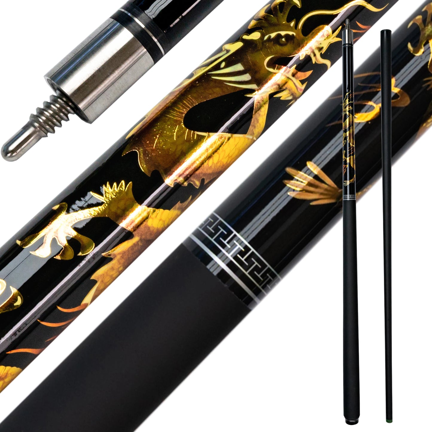 Professional Carbon Pool Cue Stick Bag with Chinese Dragon Design 12.5mm Tip Billiard Accessories  Gifts Ideal for Bars and Home