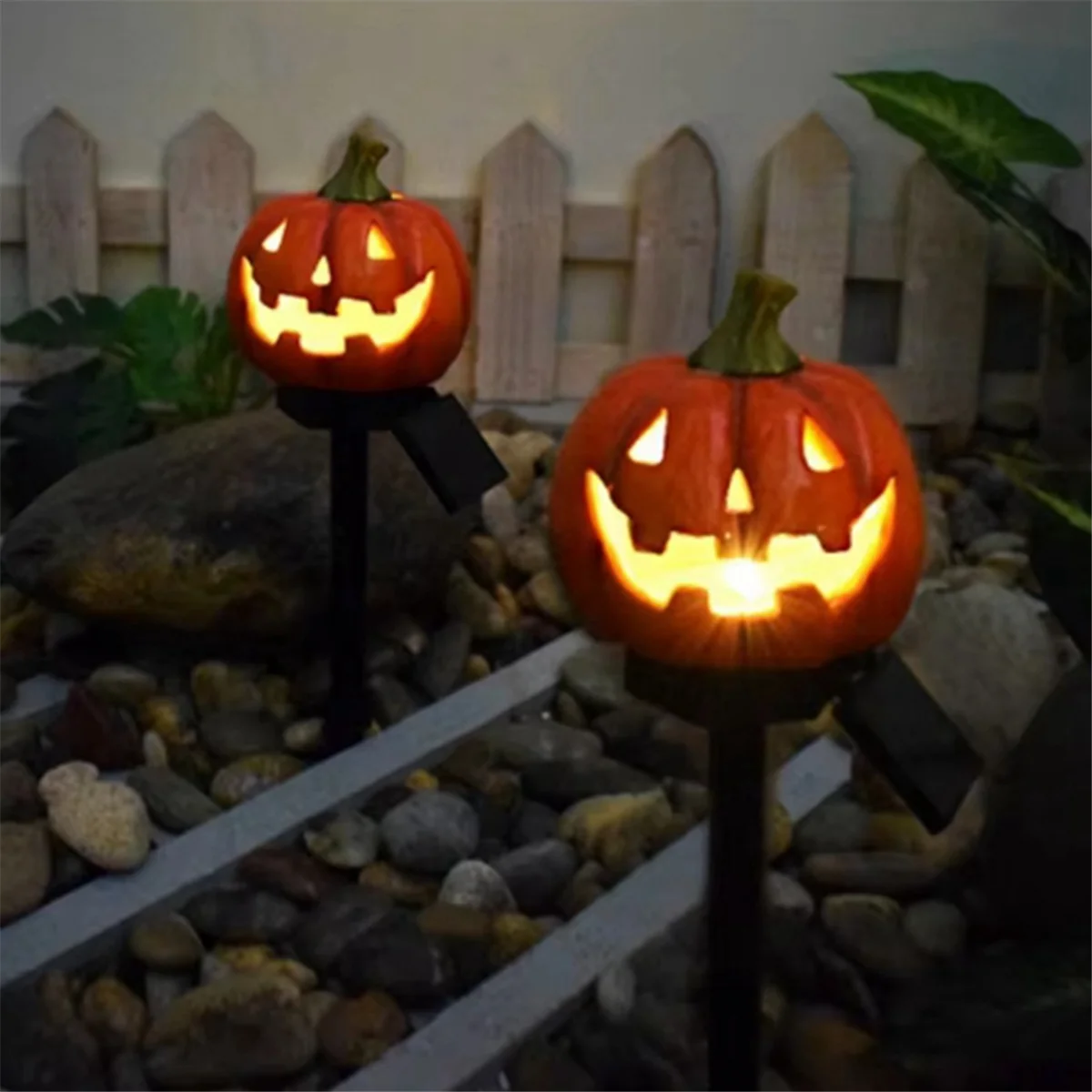 Pumpkin Solar Lights Garden Light Halloween Ghost Lights Outdoor Decor Lights Ground Lighting Home Decor,C